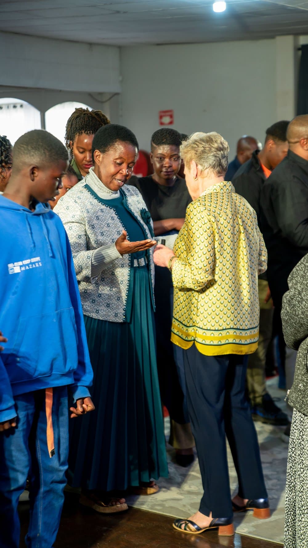 Prayer ministry team in action